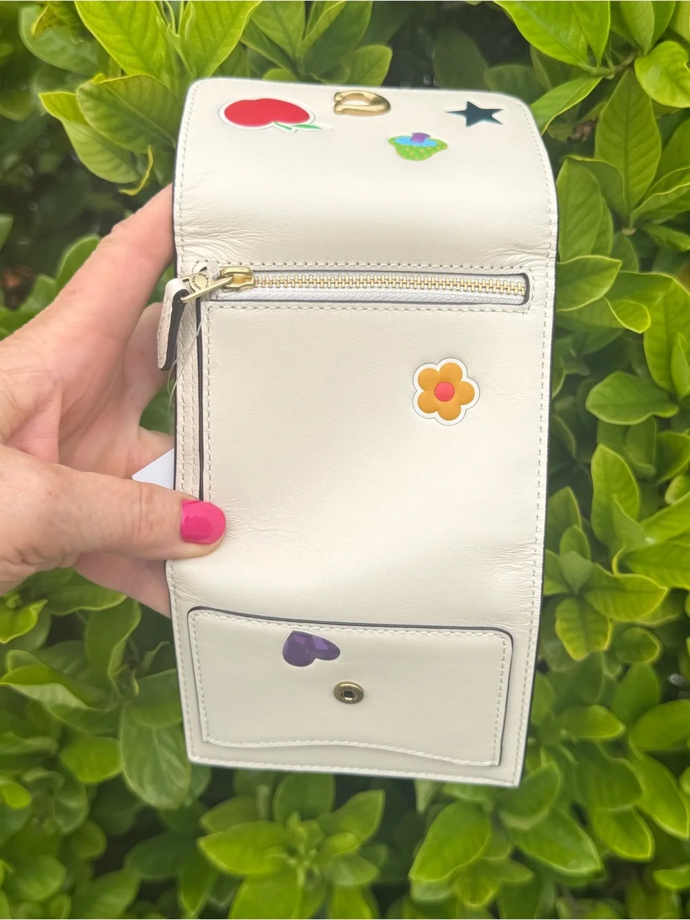 Coach Mila Small Flap Wallet With Sticker Print